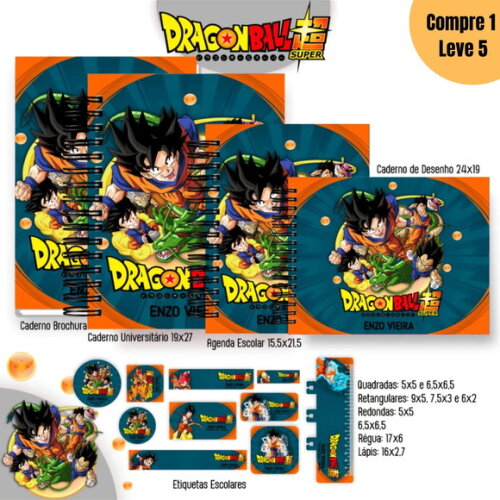 Arquivo Digital Dragon Ball Kit Escolar 2025 -1055