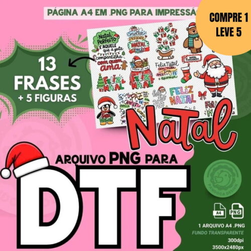 Arquivo Digital Dtf Frases Natal 2025 -5909
