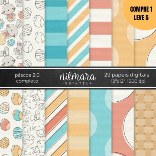 Arquivo Digital Duo Bolsinhas de Páscoa em Acetato -2783