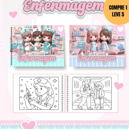 Arquivo Digital Enfermagem Livros de Colorir -4035