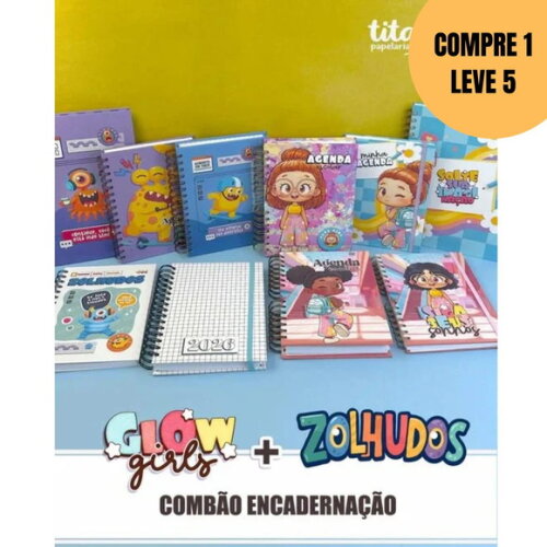Arquivo Digital Escolar 2026 Combão Encadernação Menina