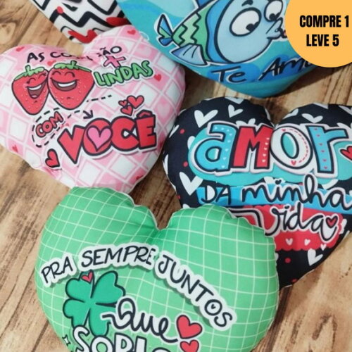 Arquivo Digital Estampas Almofadas Coração -3330