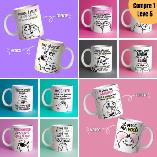 Arquivo Digital Estampas Canecas Flork Amigas - 830