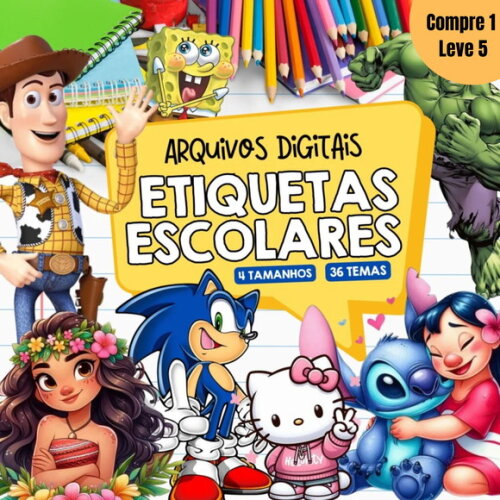 Arquivo Digital Etiquetas Escolares -1244