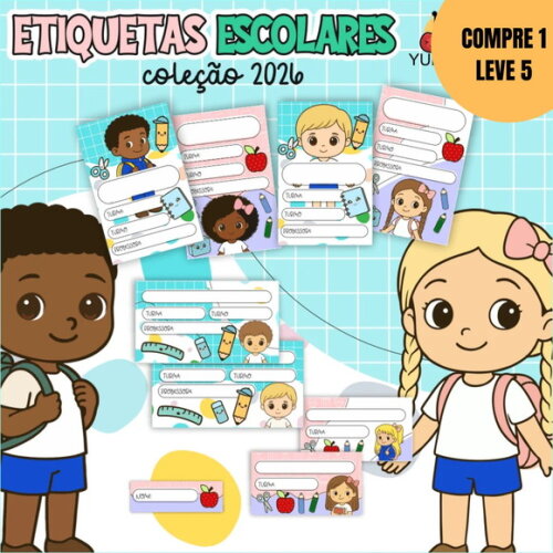 Arquivo Digital Etiquetas Escolares Abc 2026 -6129