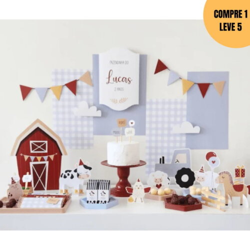 Arquivo Digital Fazendinha Kit Festa Pronta -3626