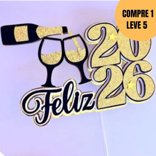 Arquivo Digital Feliz 2026 Topo de Bolo -5569