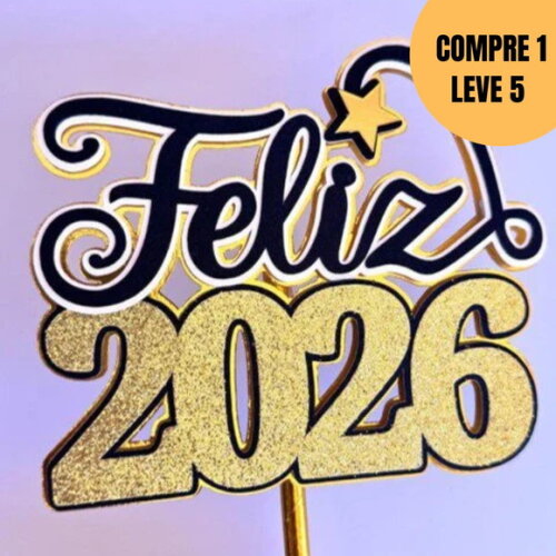 Arquivo Digital Feliz 2026 Topo de Bolo -5564