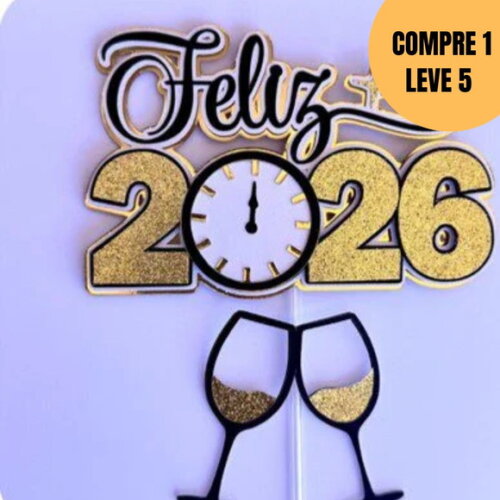 Arquivo Digital Feliz 2026 Topo de Bolo -5571