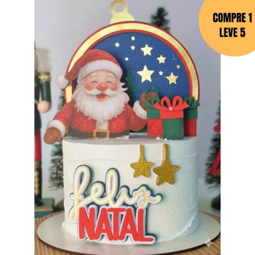 Arquivo Digital Feliz Natal Papai Noel Aquarela -6019