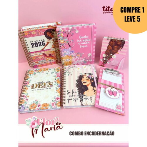 Arquivo Digital Flor de Maria Combo Encadernação -6328