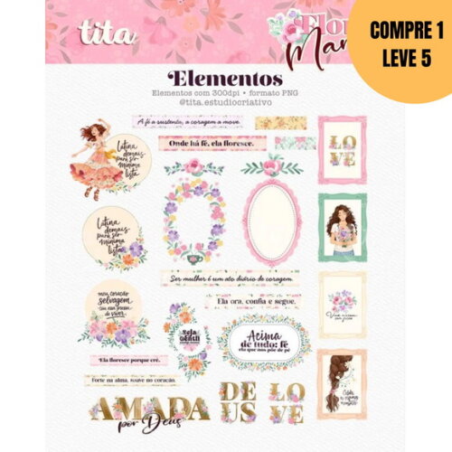 Arquivo Digital Flor de Maria Combo Ilustrações -6329