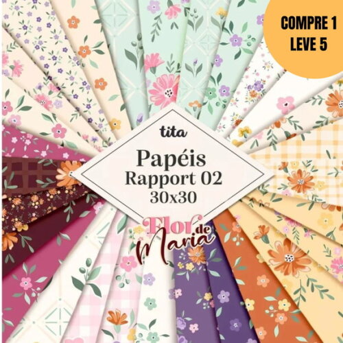 Arquivo Digital Flor de Maria Combo Papéis -6331