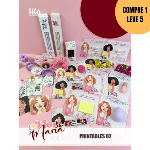Arquivo Digital Flor de Maria Pack Printables 02 - 6295
