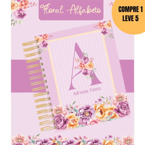 Arquivo Digital Floral Alfabeto Agendas Planners 2026 -5720