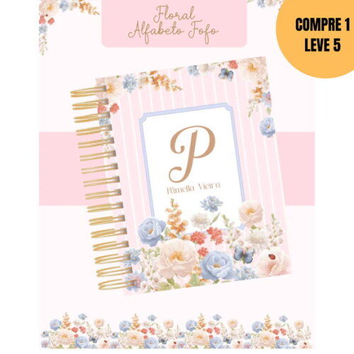 Arquivo Digital Floral Alfabeto Fofo Agendas 2026 -6085