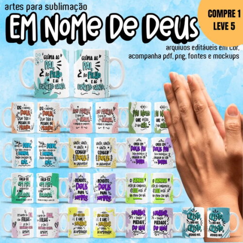 Arquivo Digital Frases de Deus Sublimação -3593
