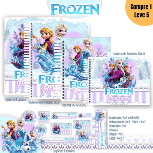 Arquivo Digital Frozen Kit Escolar 2025 -991