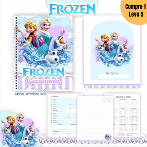 Arquivo Digital Frozen Kit Escolar 2025 -991