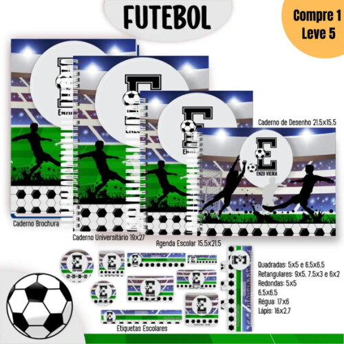 Arquivo Digital Futebol Alfabeto Kit Escolar 2025 -993