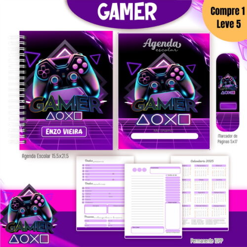 Arquivo Digital Gamer Kit Escolar 2025 -1053
