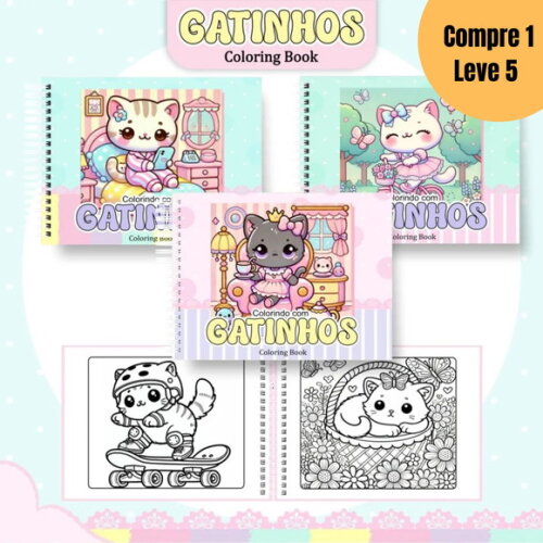 Arquivo Digital Gatinhos Livro de Colorir -1692