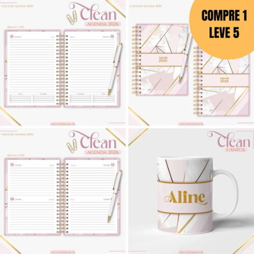 Arquivo Digital Geometric Rose Basic Clean 2026 -4778