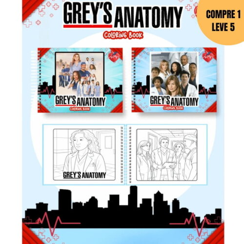 Arquivo Digital Grey?s Anatomy Livros de Colorir -3970