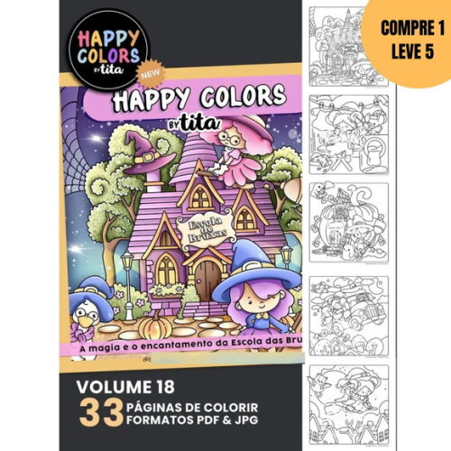 Arquivo Digital Happy Colors V 18 Escola de Bruxas -4480