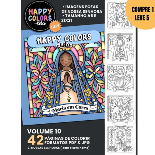 Arquivo Digital Happy Colors Volume 10 Maria em Cores -3174