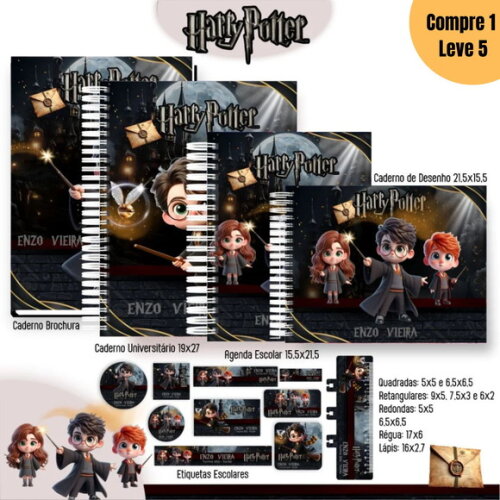 Arquivo Digital Harry Potter Kit Escolar 2025 -1056
