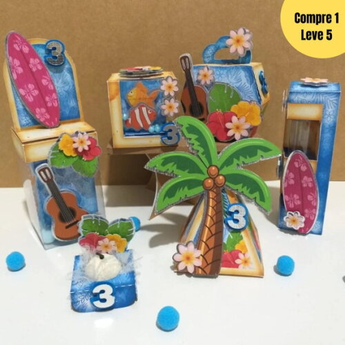 Arquivo Digital Hawaii Azul Kit Festa Pronta -450