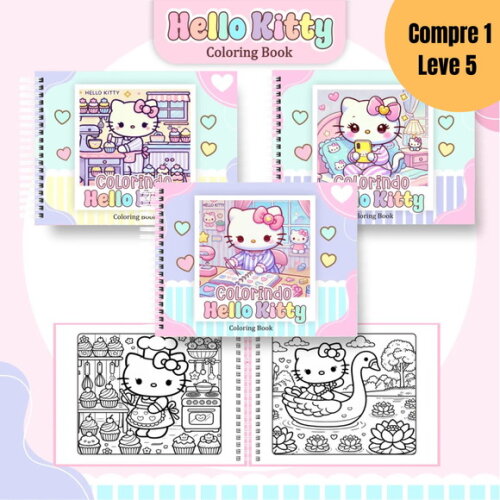 Arquivo Digital Hello Kitty Livro de Colorir -1691