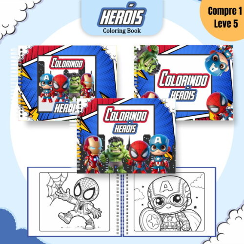 Arquivo Digital Heróis Livro de Colorir -1230