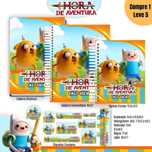 Arquivo Digital Hora de Aventura Kit Escolar 2025 -1050
