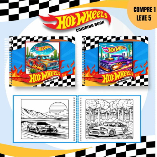 Arquivo Digital Hot Wheels Livros de Colorir -3122