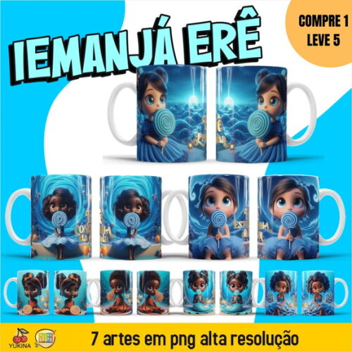 Arquivo Digital Iemanja Ere Artes para Caneca -3947