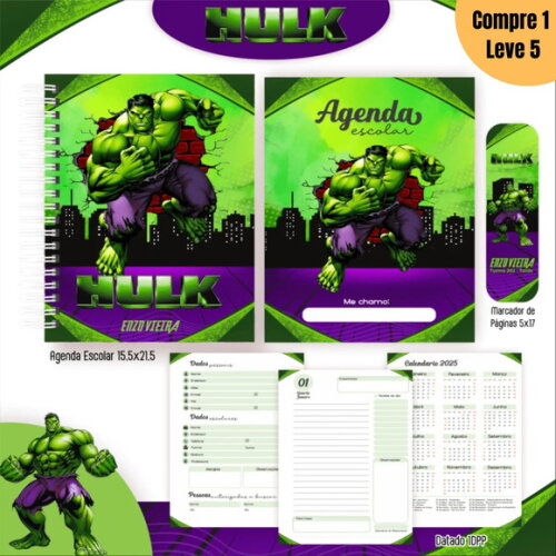 Arquivo Digital Hulk Kit Escolar 2025 -809