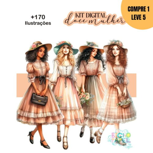 Arquivo Digital Ilustrações Doce Mulher Ilustrações -2790