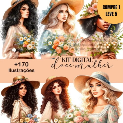 Arquivo Digital Ilustrações Doce Mulher Ilustrações -2790