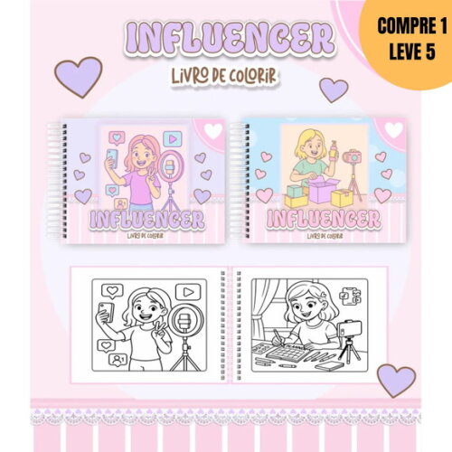 Arquivo Digital Influencer Livros de Colorir -4534