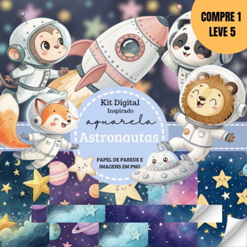 Arquivo Digital Inspirado Astronautas Kit Digital -4832