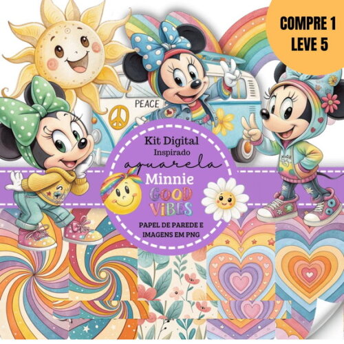 Arquivo Digital Inspirado Minnie Good Vibes -4836