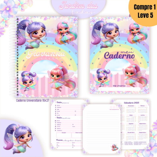 Arquivo Digital Jardim das Fadas Kit Escolar 2025 -988