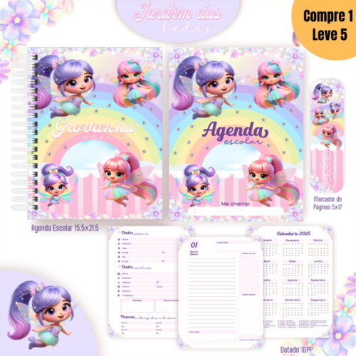 Arquivo Digital Jardim das Fadas Kit Escolar 2025 -988