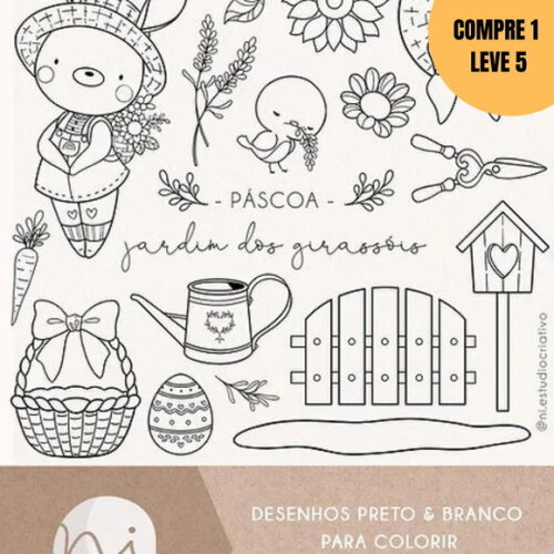 Arquivo Digital Jardim dos Girassóis Livro de Colorir -2318