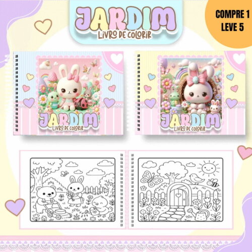 Arquivo Digital Jardim Fofo Livros de Colorir -3687