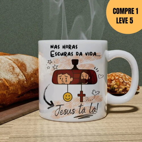 Arquivo Digital Jesus Tá Lá Arte Avulsa Caneca -5025