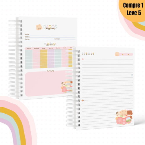 Arquivo Digital Kawaii Kit Escolar 2025 -850