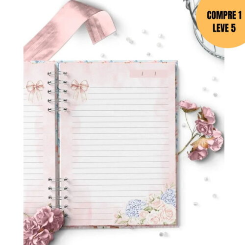 Arquivo Digital Kit 9 Capas e Miolos Pautado -4469